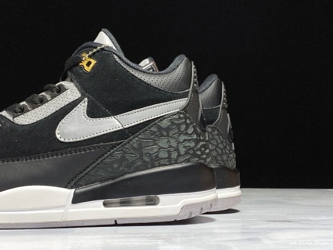 1st Kicks Shoes CK4348-007 3 Cement Tinker Air Jordan Black Grey 0818
